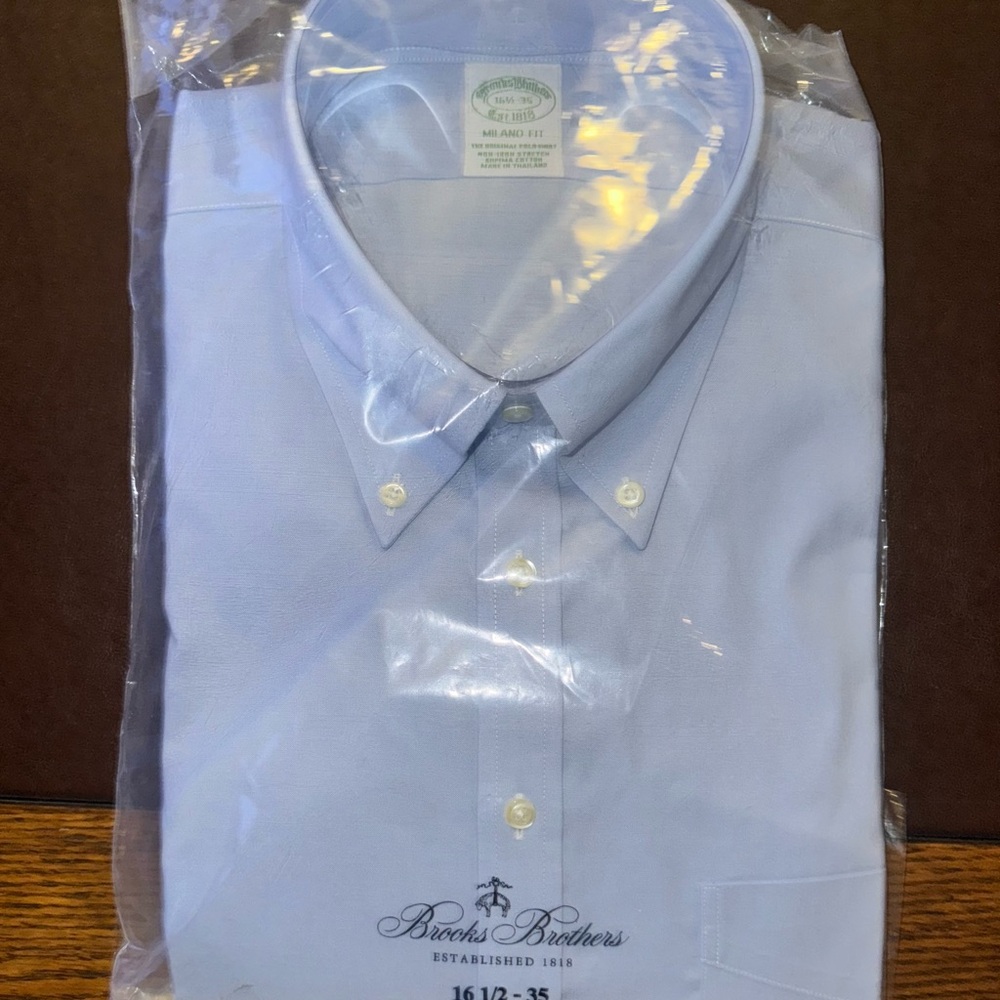 Brooks Brothers Light Blue Pinpoint Button Down — NWT!